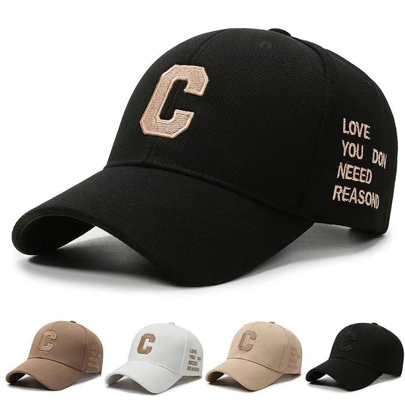 Luxury Brand C Letter Cap White Gold Baseball Cap for Men Cotton 3D Letter Women Hat Summer Snapback Trucker Caps