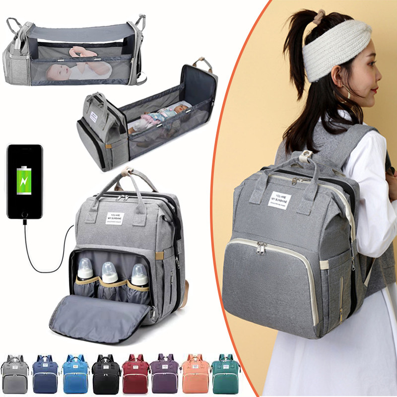 Baby Diaper Bag Travel Backapack Infant Bed Nappy Changing Pad Mummy Bag Maternity Nursing Handbag Stroller Nappy Bags Baby Care