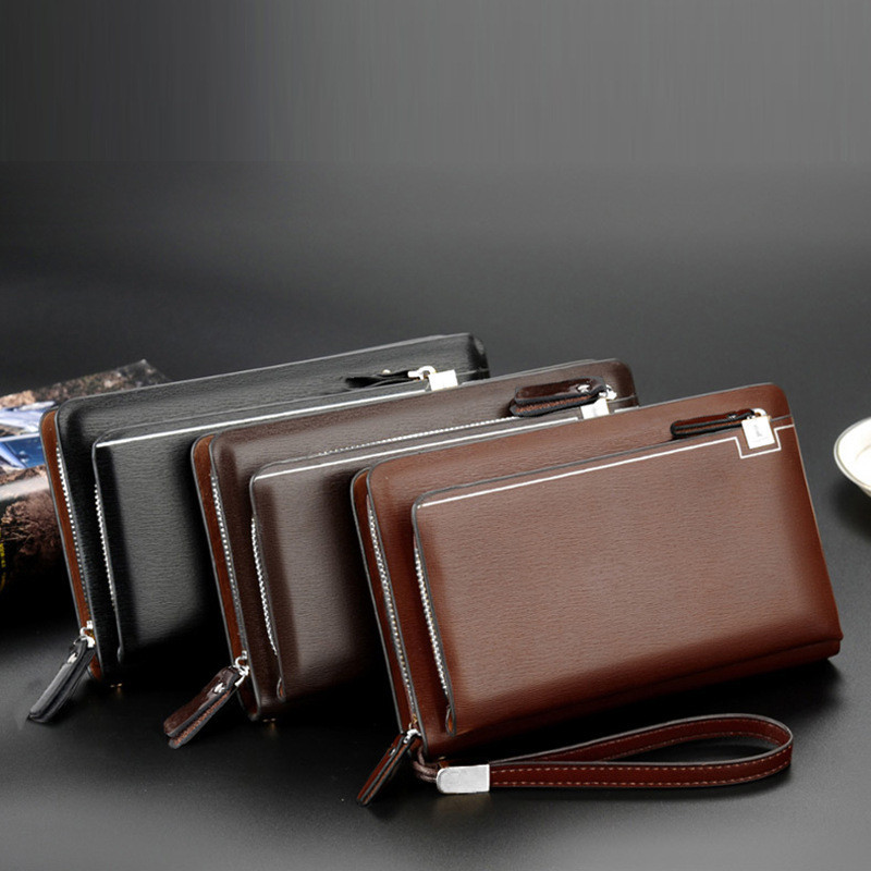 Luxury Business Wallet Men Coin Pocket Zipper Purse Long Men's Clutch Bag Large Capacity Card Holder Passport Handy Bags
