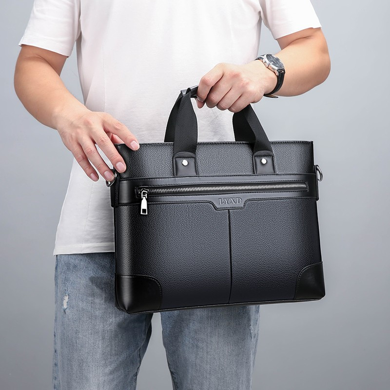 Men's PU Leather Shoulder Bag Fashion Business Bags Handbags Business Handbag Men For Document Laptop Briefcases Bag Office Bag