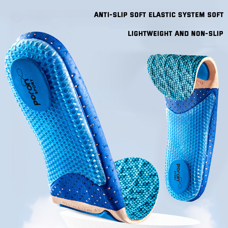 Silicone Sport Insoles for Men Women Arch Support Breathable Shock Absorption Shoes Pad Outdoor Running Feet Care Sneakers Sole