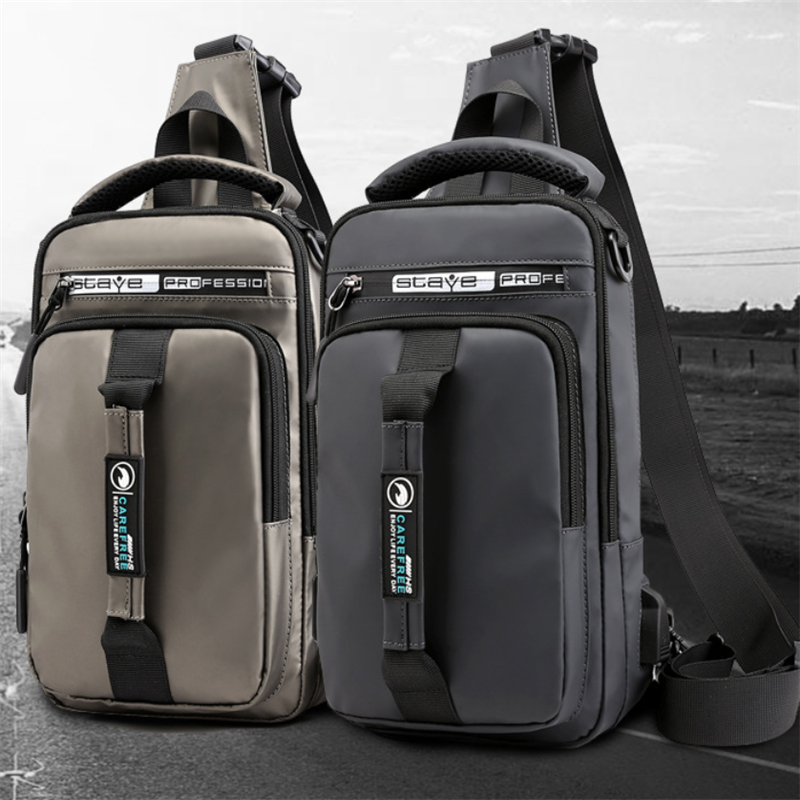 USB Charging Men Shoulder Bag Anti Theft Nylon Men Messenger Crossbody Bags Male Chest Bag Pack Fashion Travel Backpack