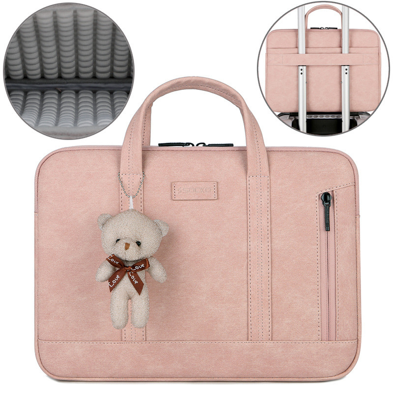 13 14 15 inch Laptop Bag Shoulder Messenger Bag Air Cushion Notebook Pouch Briefcase Office Travel Business Computer HandBag