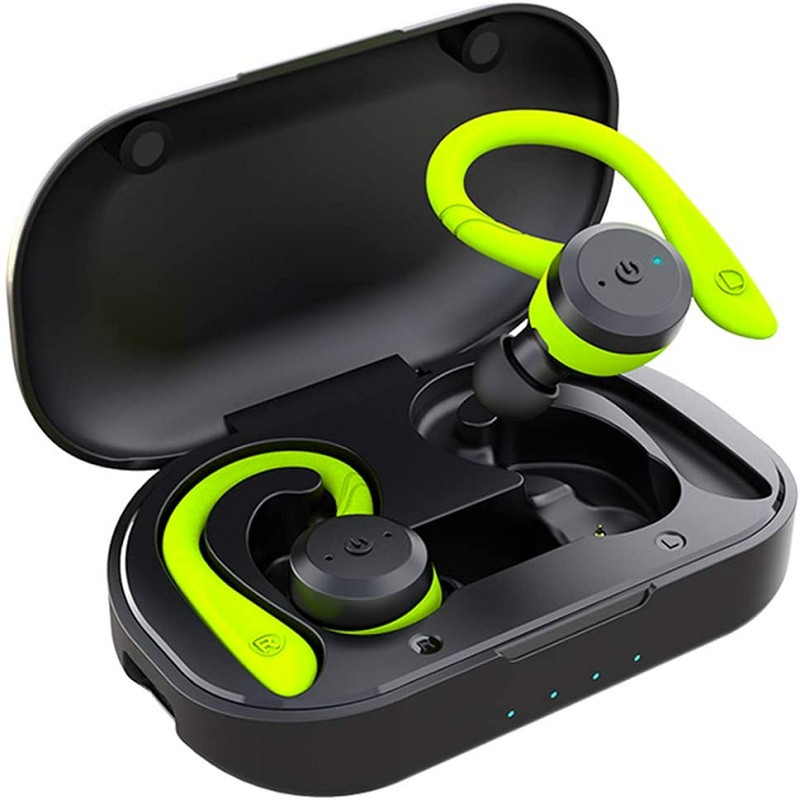 Swimming Waterproof Bluetooth Earphone Dual Wear Style Sport Wireless Headset TWS Ipx7 Earbuds Stereo Headphone With Mic