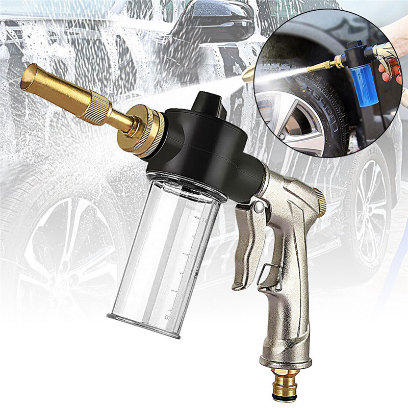 High Pressure Household Foam Kettle Car Washing Watering Metal Garden Hose Nozzle Fire Car Washing Spray Garden Shower Tool