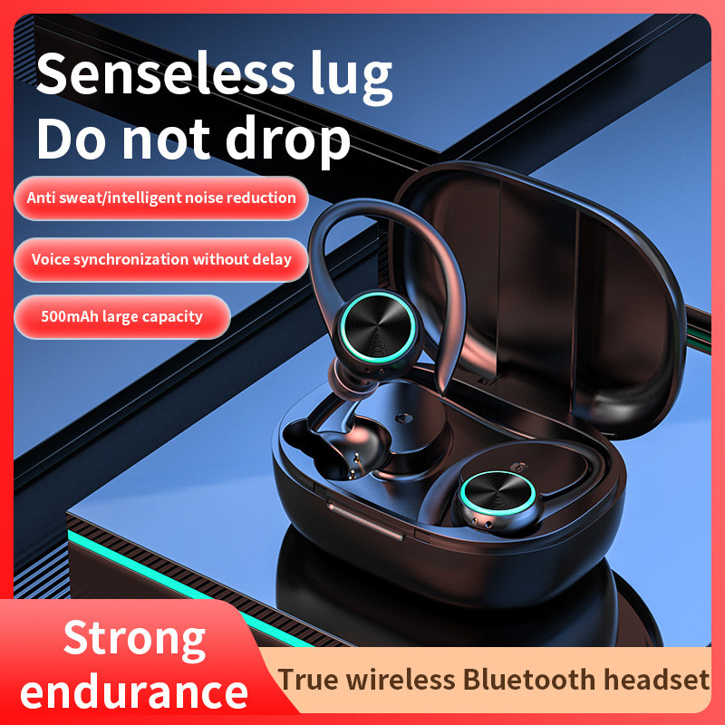 TWS Sport Wireless Stereo Earphones Bluetooth 5.3 Touch Control Headphone Comfortable Wearing Anti-drop Earhook Headset With Mic