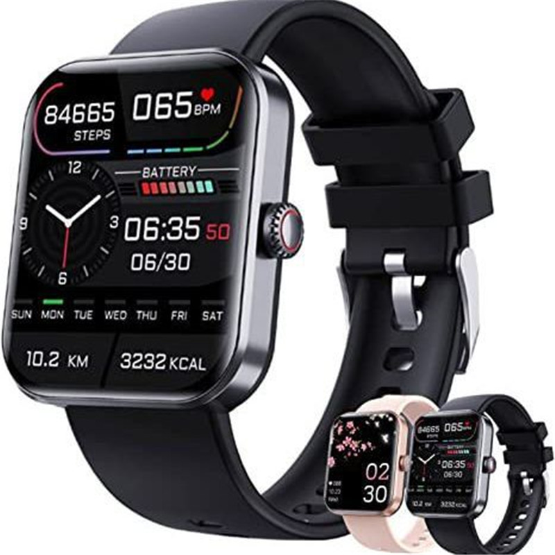 Smart Watch Blood Oxygen Pressure Heart Rate Sleep Sport Wristwatch Thermometer Monitoring Bracelet Touch Screen Smartwatch