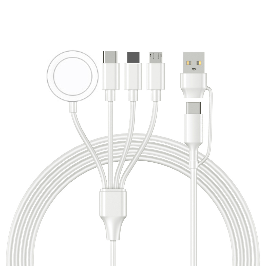 4in1 Phone Watch Charger Micro USB Type-C Android Charging Cable For iphone Apple Watch iWatch Xiaomi Samsung Huawei Date Cable