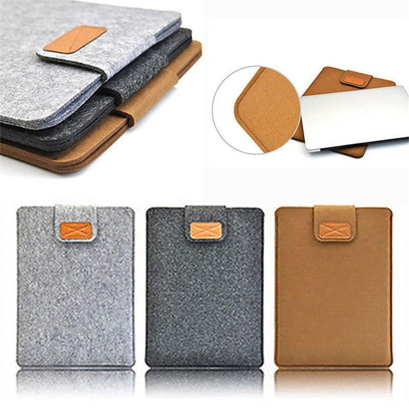 10-15'' Sleeve Bag Case Universal Wool Felt Fabric Tablet Cover for iPad air  mini huawei Samsung 10.1 MIpad 4 Pouch Case
