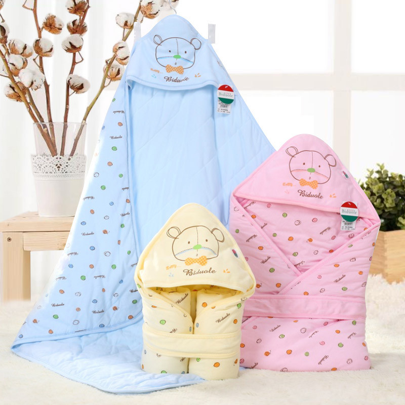 Newborn Baby Blankets Anti-kick Baby Sleeping Bag Cotton Baby Muslin Blankets Cartoon New born Swaddle Blanket Wrap Bed Quilt