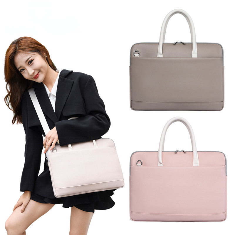 Women Laptop Bag PU Leather 13 14 15.6 Inch Laptop Sleeve Case For Macbook Air Pro Notebook Bags Carrying Handbag Tablet Cover