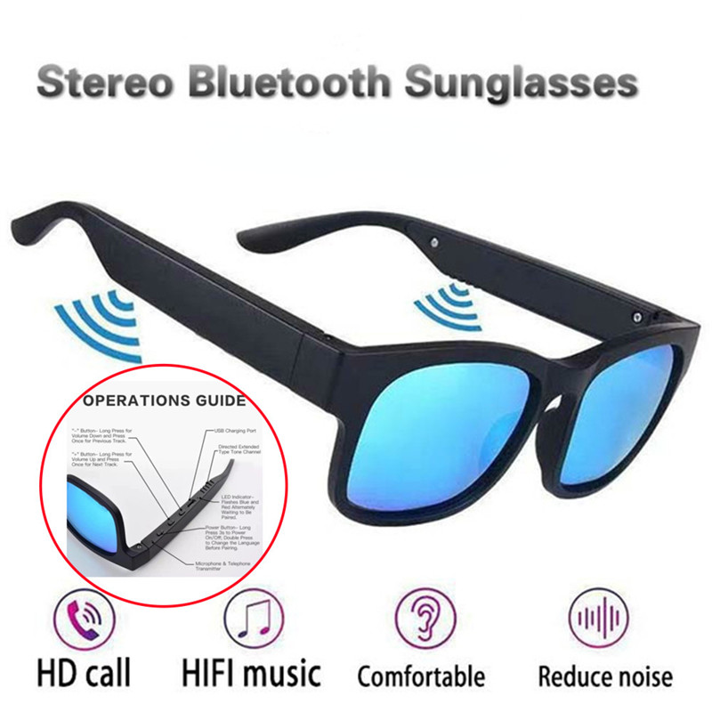 Smart Glasses Wireless Stereo Bluetooth Sunglasses Bluetooth Headphones Smart Sports Glasses Outdoor Audio Sunglasses
