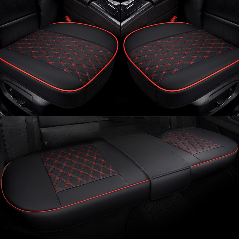 Car Seat Cover Full Set Leather Auto Car Chair Covers Automobiles Seat Cushion for Women Men Universal Pad Mat Protector