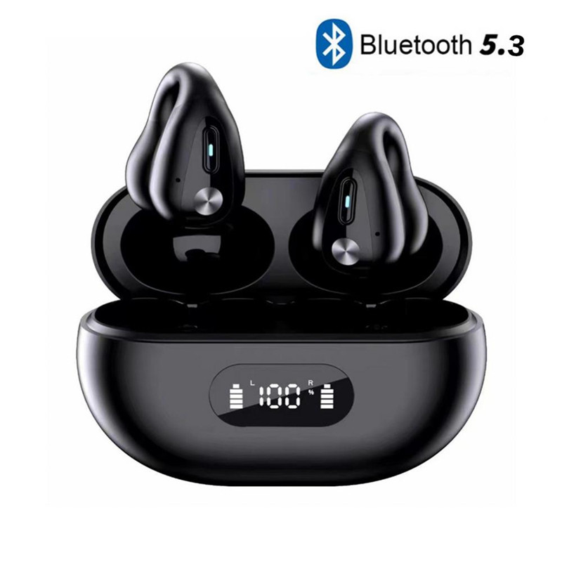 TWS Bone Conduction Earphone Wireless Headphones  Bluetooth 5.3 Touch Control Headset Waterproof Sports Earbuds With Mic