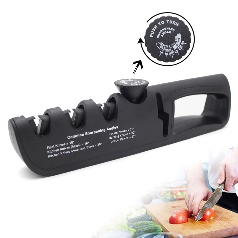 Knife Sharpener 5 in 1 Professional Kitchen Scissors Sharpening Tool Whetstone Tungsten Diamond Adjust Angle Grinding Machine