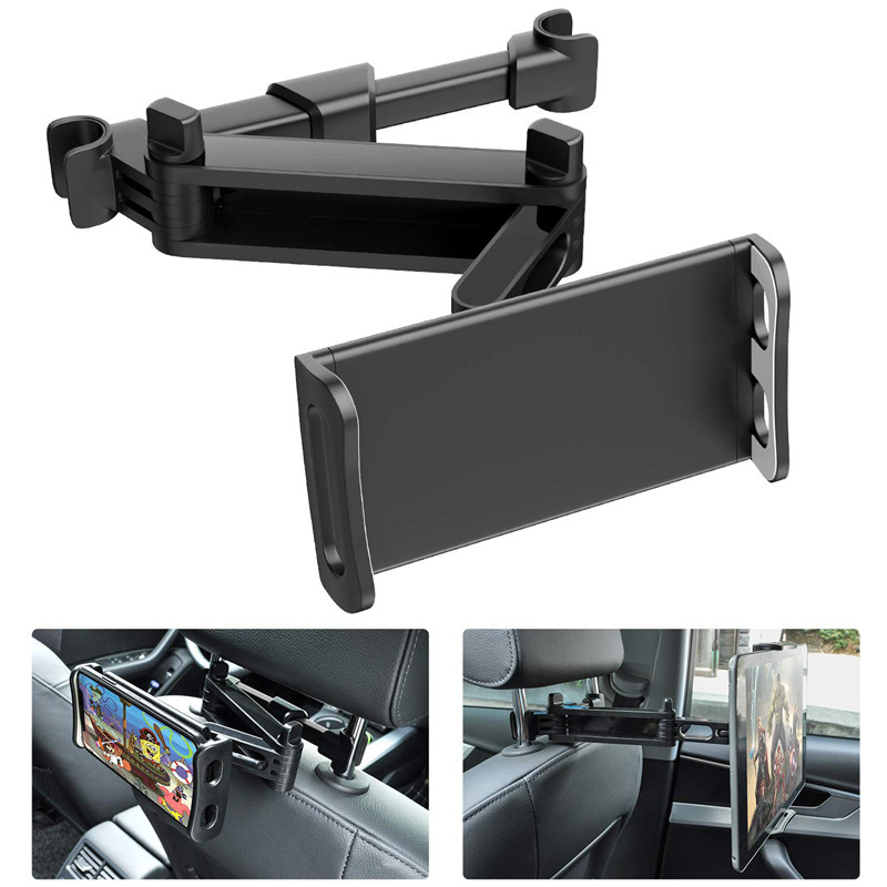 Telescopic Car Back Seat Headrest Phone Holder Stretchable Tablet Stand Rear Pillow Adjustment Bracket for 4-13 Inch iPad