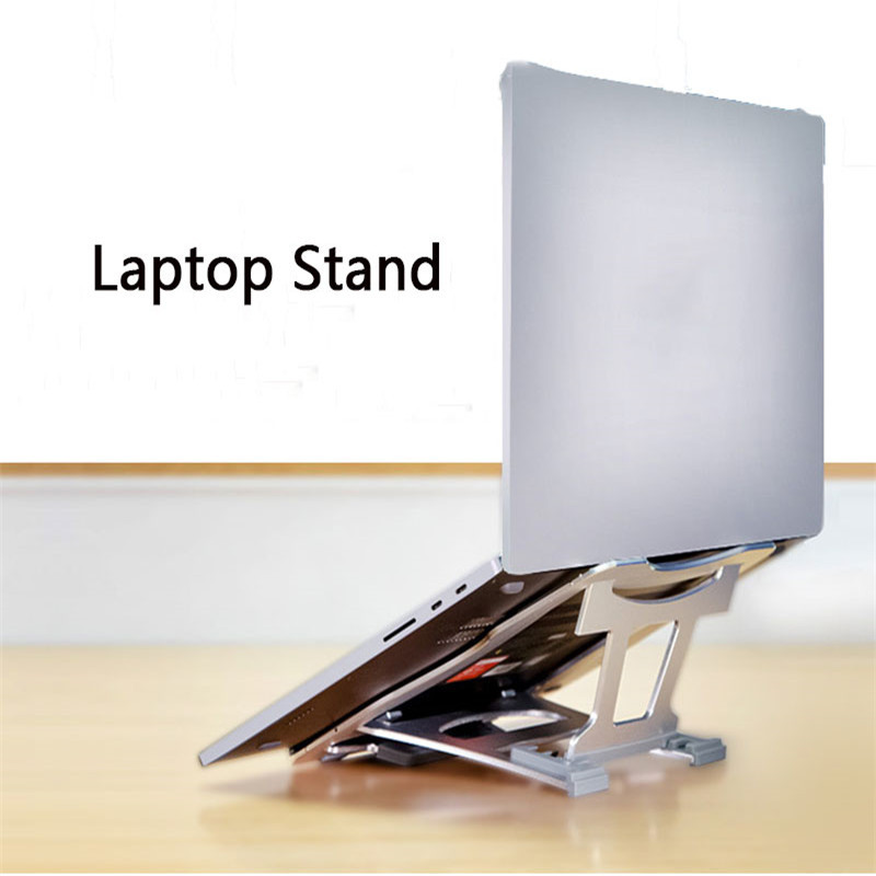 Laptop Cooling Rack Folding Adjustable Angle Aluminum Alloy Desktop Laptop Holder Universal Ergonomic Non Slip Laptop Stand