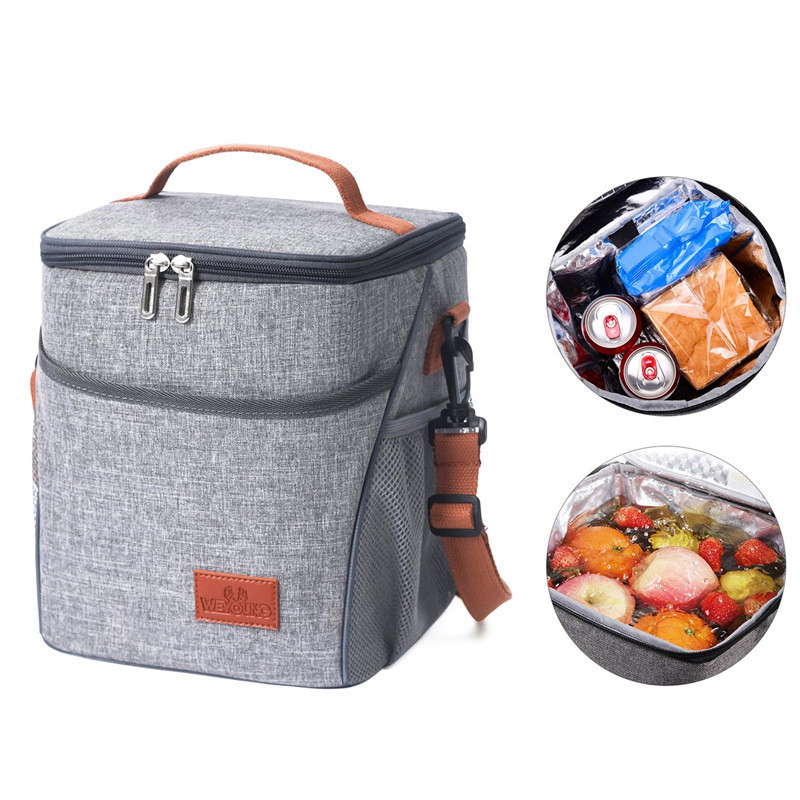 Large Capacity Portable Lunch Bag Women Men Food Thermal Bag Beach Cooler Picnic Pouch Insulated Tote Travel Bento Box Handbag