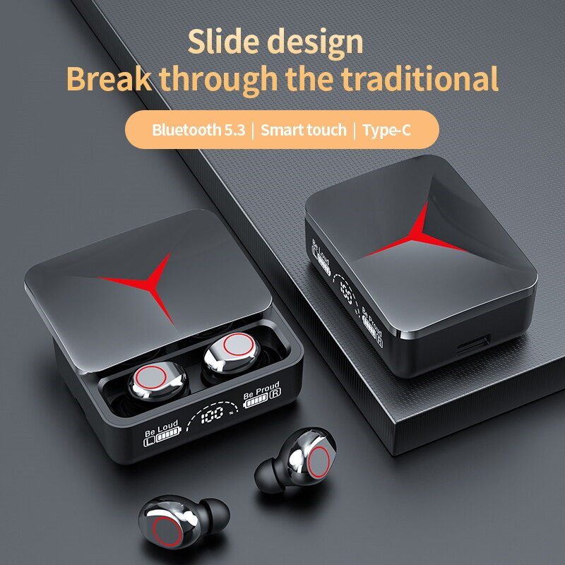 TWS Wireless Bluetooth Headset LED Display Fone Headphones Gaming Earphone Touch Stereo Noise Reduction Earbuds with Mic