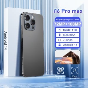 2025 HOT i16 Pro Max Smartphones 5G WiFi Dual SIM Mobile Phones 6.8-inch HD 16GB+1T 6800mAh celulares Global Cell Phones 10 Core