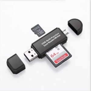 2 In 1 USB OTG Card Reader Flash Drive High-speed USB2.0 Universal OTG TF/SD Card for Android phone Computer Extension Headers
