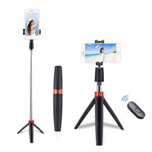 3 in 1 Bluetooth wireless Selfie Stick foldable mini tripod expandable with remote control for phone self-timer artifact rod