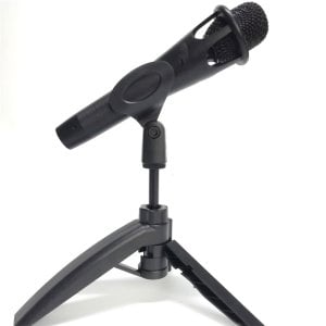 1Pcs Portable Metal Microphone Stand Desktop Tripod Stand Wired Wireless Microphone Stand Desktop
