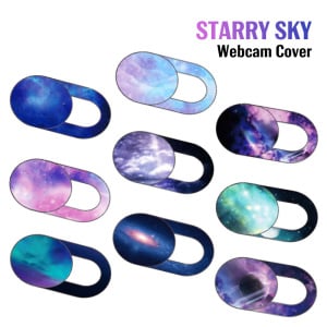 Starry Sky Pattern Webcam Camera Cover Laptop Stickers For Laptops Macbook Smart Phone Privacy Protection Shutter Slider Sticke