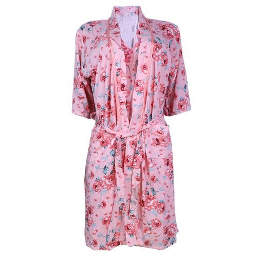 2 - Piece Floral Sleep Wear - Peach