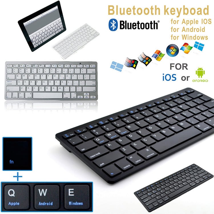 10M wireless Bluetooth keyboard, mobile phone, tablet computer, office mini three-system 3.0 keypad