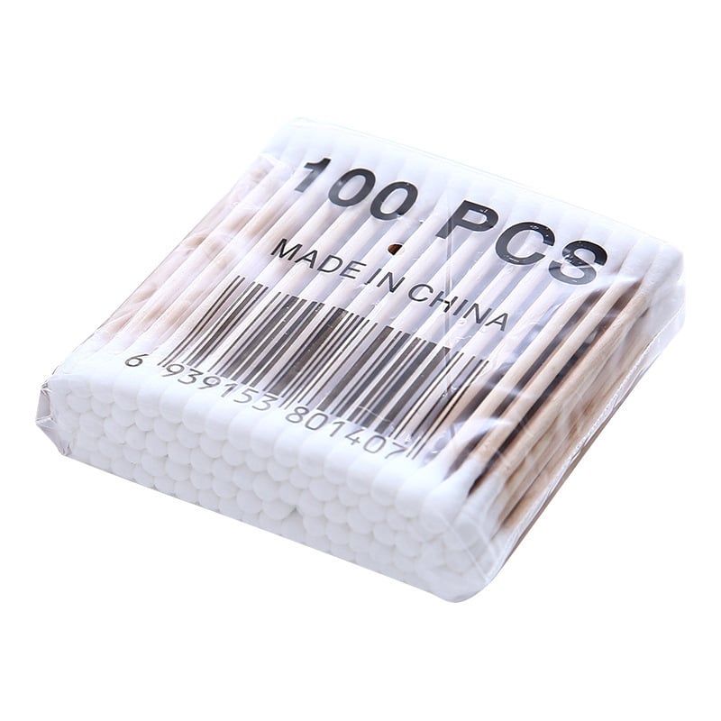 100PCS Cosmetic Cotton Swab Stick Double Head Ended Clean Cotton Buds Ear Clean Tools For Children Adult