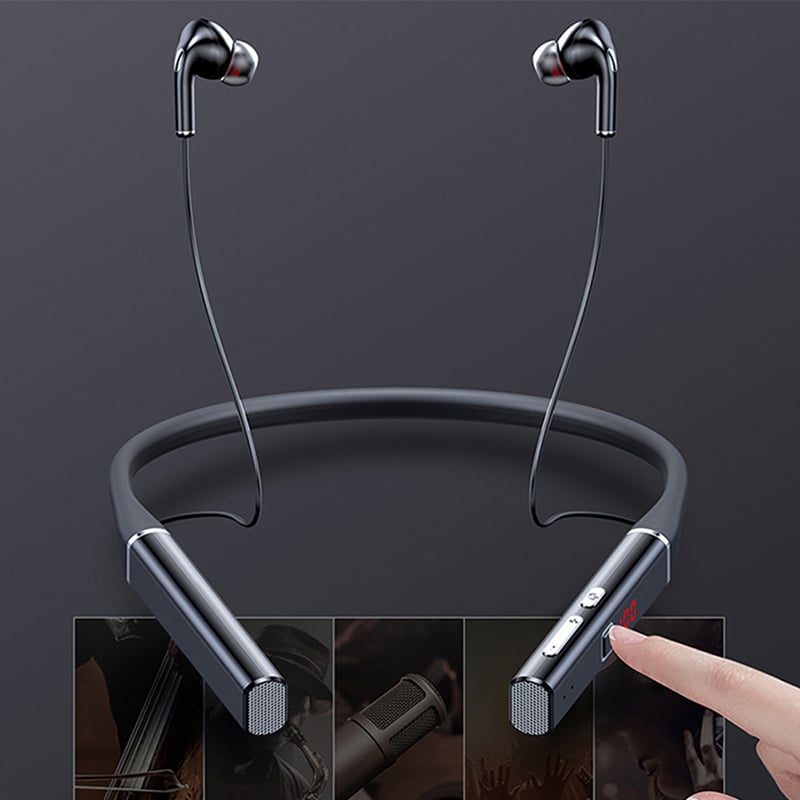 100 hours TWS Wireless Magnetic Neckband Headphone Earphone IPX3 Sport Headset Waterproof Noise Cancelling Microphon