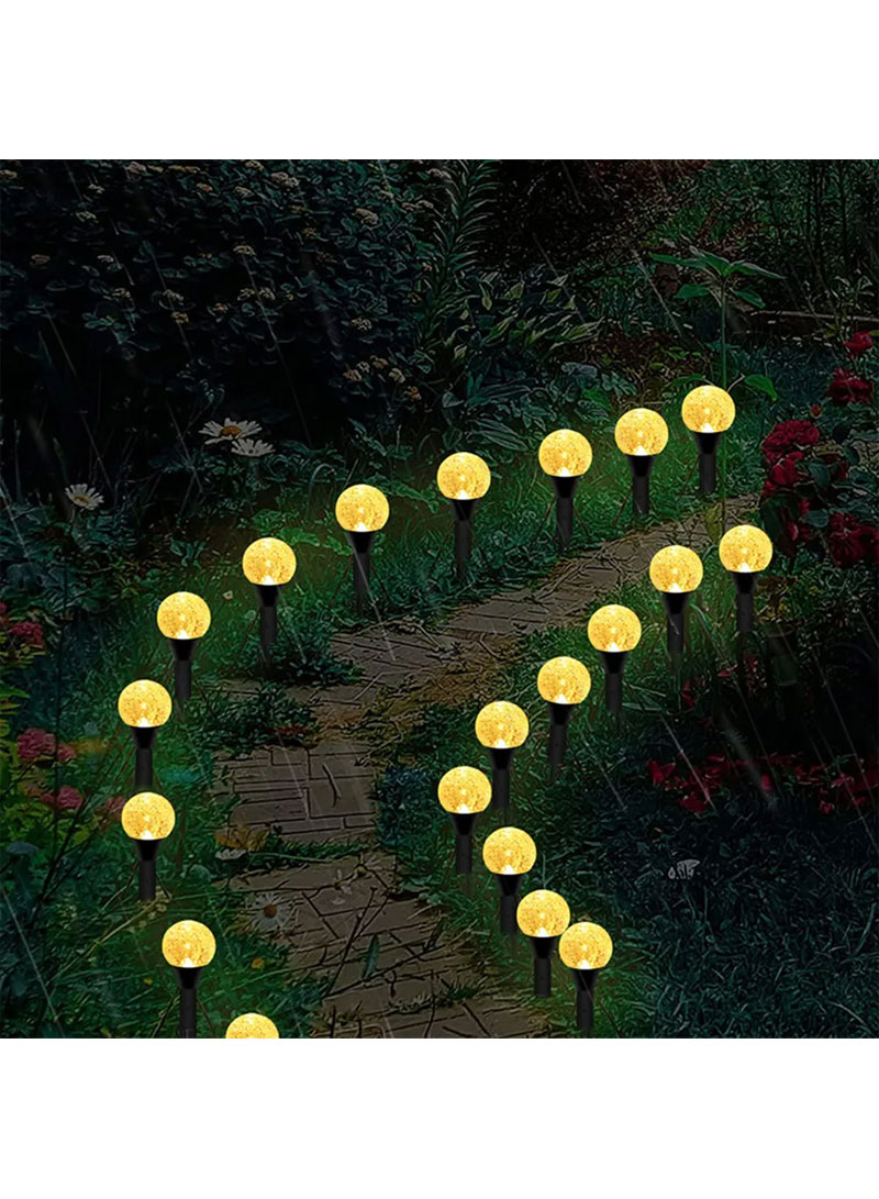 1.2V Solar Garden Light Bubble Ball Fairy Lawn Lamp for Home Yard Decoration - 30 in 1 / Yellow Light