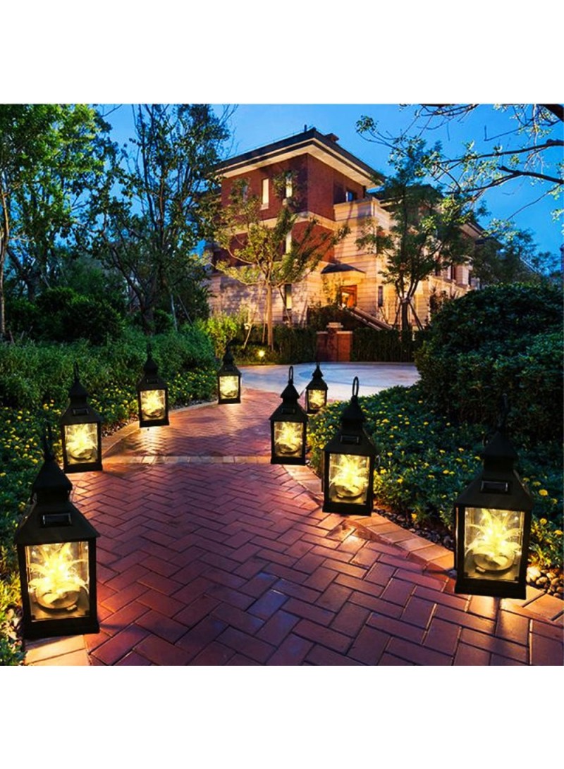 1.2V Solar 20 LED Light Outdoor Plant Wind Lamp Lantern Yard Path Lawn Hanging - Multi-color (W3.9 x H9)inch