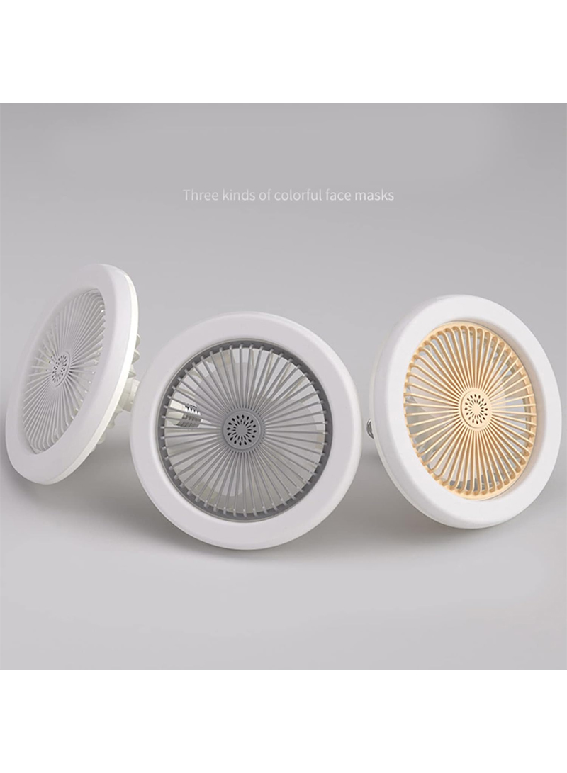 10" Smart Socket Fan Light with Remote Control, Dimmable LED Light, 30W Power, 3-Speed Cooling & Aromatherapy Design
