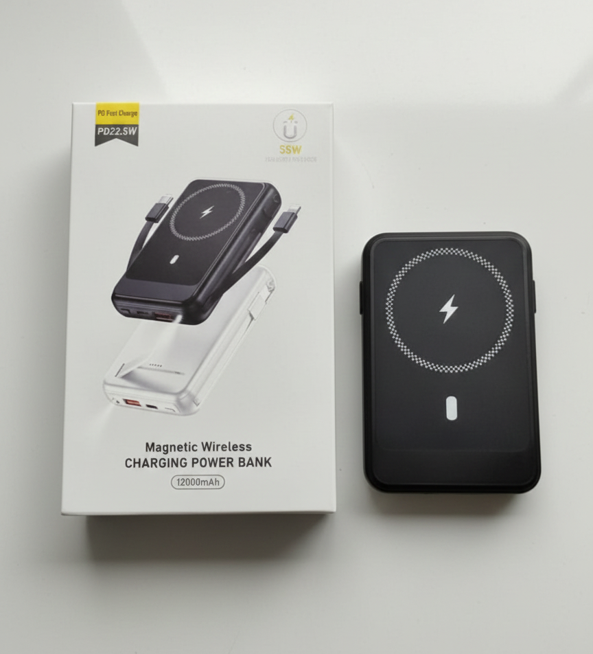 10000mAh Power Bank 22.5W Fast Charging with Wireless & Magnetic Charging