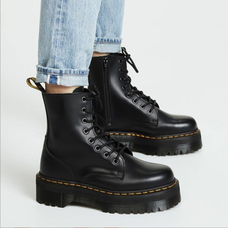 Martin boots, women's handsome sponge cake thick bottomed workwear, black British style motorcycle short boots, retro single boo