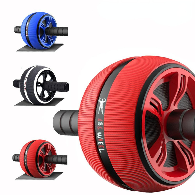 ABS Abdominal Roller Exercise Wheel Fitness Equipment Mute Roller For Arms Back Belly Core Trainer Body Shape Training Supplies