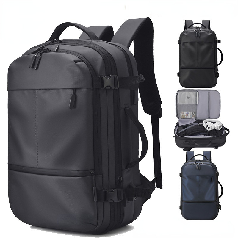 Large Capacity Extensible Business Travel Backpack Shoulder Bag Men's USB Charging 17 inch Computer Laptop Backpack Schoolbag