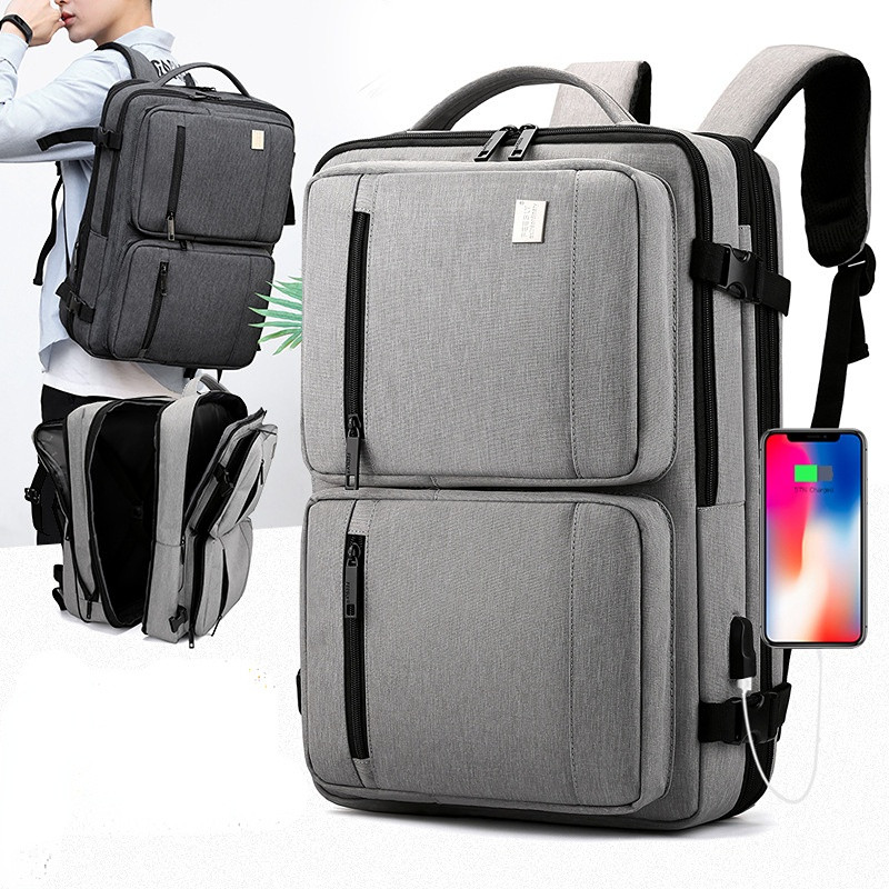 Fashion Business Men's Backpack Large Capacity Expandable Backpack Waterproof Laptop Bag Men's Outdoor Travel Backpacks