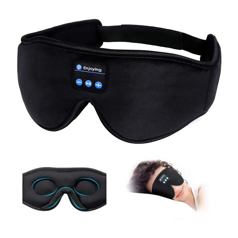 Sleep Mask Headphone Headband Bluetooth Wireless 3D Eye Mask Headset for Side Breathable Sleeper Travel Call And Music With Mic