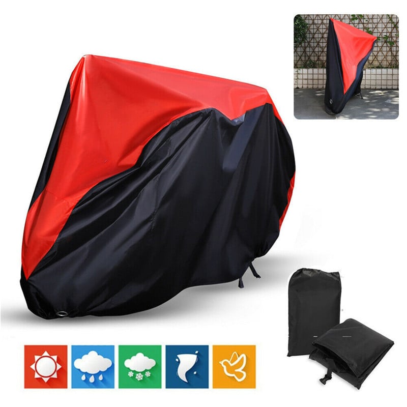 Motorcycle Cover Waterproof All Season Dustproof UV Protective Cover Outdoor Indoor Scooter Bicycle Motorbike Rain Cover Coat