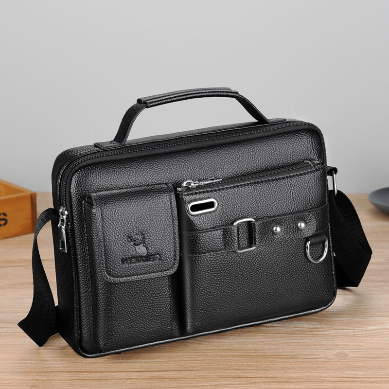 PU Leather Bag Men's Handbag Vintage Messenger Bag Men Crossbody Shoulder Bags Male Briefcase Bag Casual Tote Bag For Men