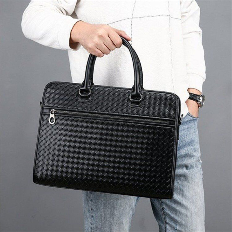 Luxury Genuine Leather Men's Business Bag Casual Shoulder Bag Laptop Bag Large Capacity Briefcase Male Handbag Travel Bags