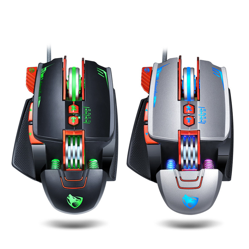 Fashion Mechanical Gaming Mouse Wired Programmable Breathing Light USB Computer Mice RGB Gamer PC Gaming Mice for PC