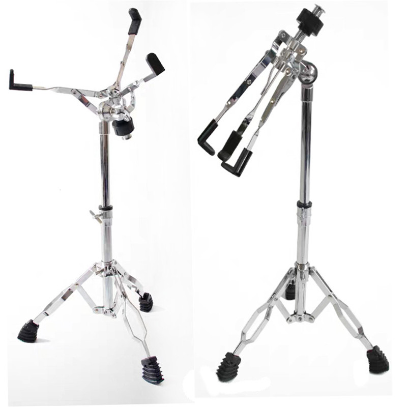 Full Metal Floor Snare Drum Stand Stainless Steel Adjustment Foldable Holder Bracket for 12-14 Inch Jazz Dumb Drum Tripod Stand