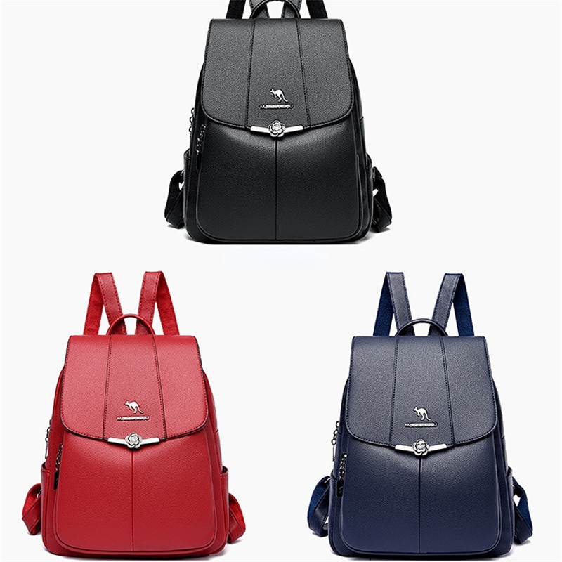 Luxury Women Leather Backpack Fashion Shoulder Bag Female Backpacks Ladies Travel Rucksack School Bags For Girls
