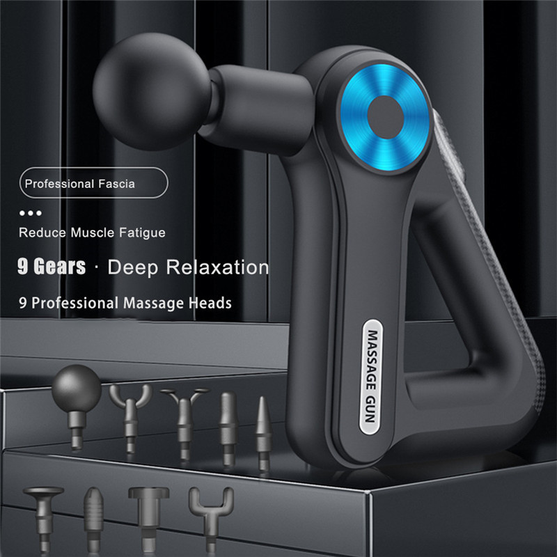 9 In 1 Professional Fascia Massager Muscle Relaxation Vibration Machine Neck Back Leg Body Shaping Massage Instrument Relief