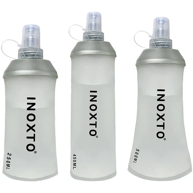 250ml/450ml/500ml Outdoor Running Sport PEVA Water Bottle Mountain Biking Water Bladder Soft Water Bottle Kettle Hydration Pack