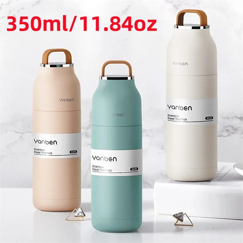 350ml Thermos Bottle 304 Stainless Steel Thermos Cup Vacuum Flask Water Coffee Thermal Bottle Leak-Proof Insulated Travel Cup